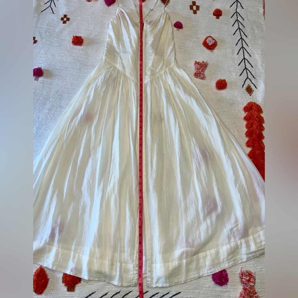 Free People Heating Up Maxi Slip Dress NWOT Small Ivory Cream - Picture 11 of 16